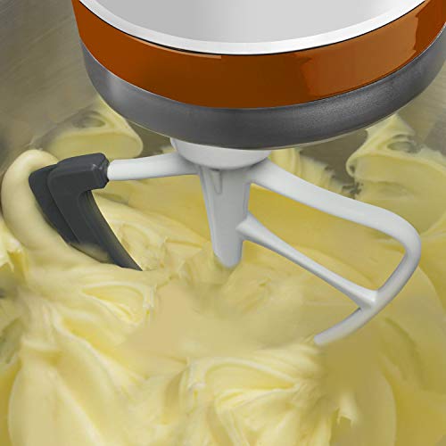 KITCHPOWER 4.5-5 Quart Flex Edge Beater for KitchenAid Tilt-Head Mixers White