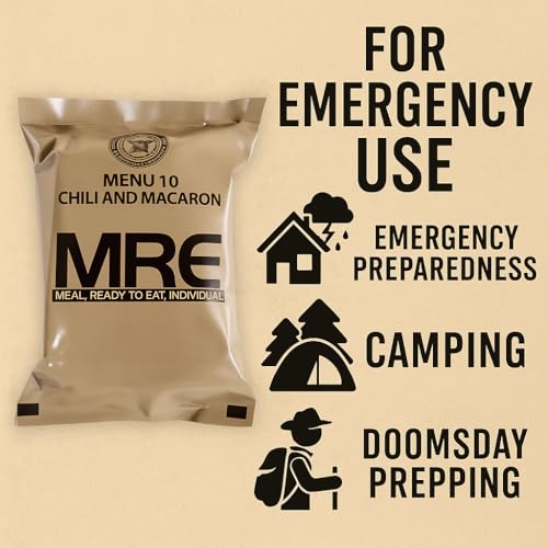 Emergency MRE Meal Pack - 4 Varieties Long Shelf Life Survival Food