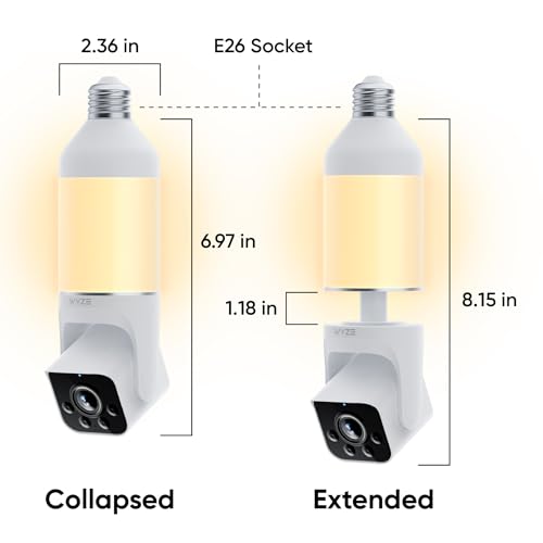 WYZE Bulb Cam 2K HD Smart Security Camera with E26 Socket - 1 Pack