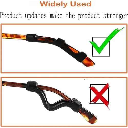 Eyeglass Ear Cushions - Soft Silicone Glasses Ear Grip Temple Tips Eyeglass Pads Anti Slip Eyeglasses Ear Hook Comfort Sport £¬7 Pairs (M-Clear, all)