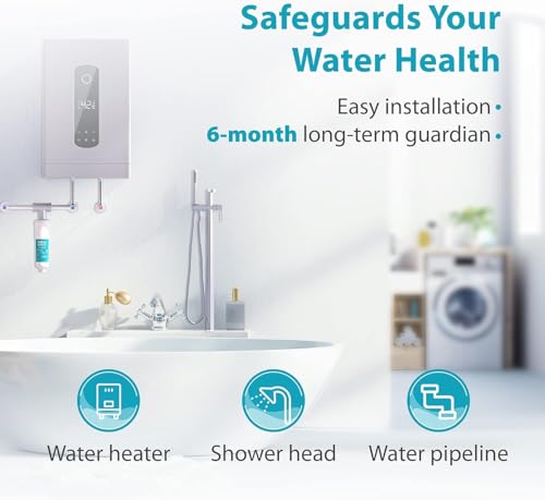 Aqua Crest Whole House Scale Inhibitor with T-Fitting for Plumbing Protection