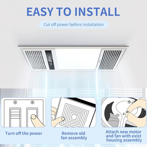 SM550 Universal Bathroom Exhaust Fan Motor 50 CFM 120V 60Hz Reversible