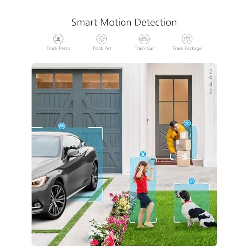 Security Cameras Wireless Outdoor, WiFi 2K Battery Powered Security Camera, AI Motion Detection, Color Night Vision, 2-Way Talk, Waterproof, Compatible with Alexa (Black)