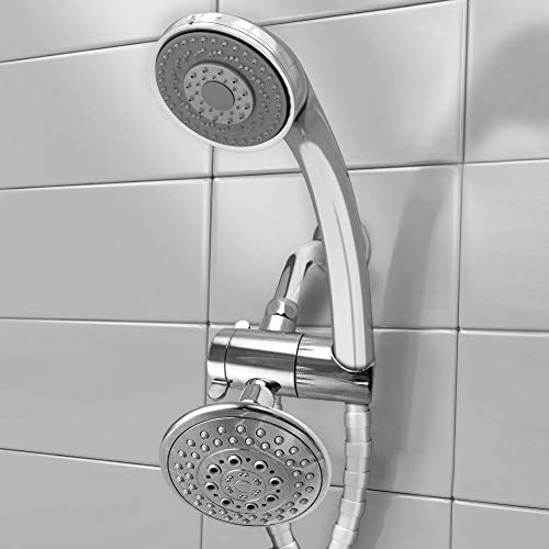 QWORK 3-Way Shower Diverter Valve 1/2” with Hand Shower Cradle for Bathroom