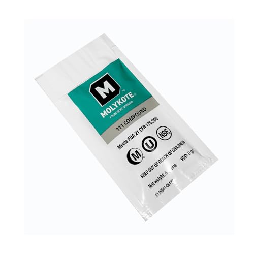 Dow Corning Molykote 111 Food Grade Silicone Lubricant & Sealant 0.2 Ounce Packet