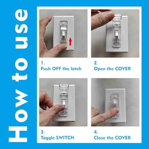 2 Light Switch Guard Cover, Baby Proof Wall Switch Cover Guard for Toggle Light Switch Protects Your Lights or Circuits from Being Accidentally Turned On or Off