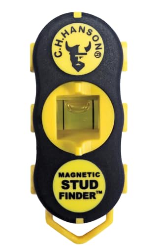 Magnetic Stud Finder with Built-In Level - No Batteries Needed, Detects Nails & Screws Behind Drywall