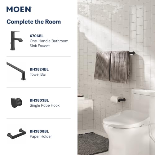 Moen Genta LX Matte Black Shower Handle - Pressure Balancing Valve, Pack of 1, 7.87 x 7.72 in