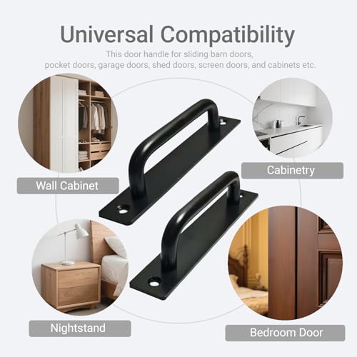 5.8 Inch Barn Door Handle Set - Premium Aluminum Alloy Gate Handles (2PCS)