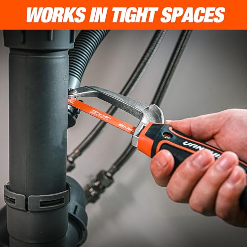 VANQUISH Aluminum Frame Mini Wood Hack Saw with 2 Piece Extra Flexible Bi-Metal HSS Blades Cutter Hand Hacksaw for Woodworking and Metal NW4851