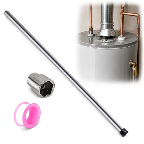 32-Inch Magnesium Anode Rod for Hot Water Heaters, 3/4" NPT Replacement