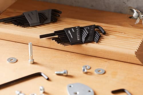 Black 36-Piece Allen Wrench Set with Long Arm, SAE & Metric | Chrome Vanadium Steel