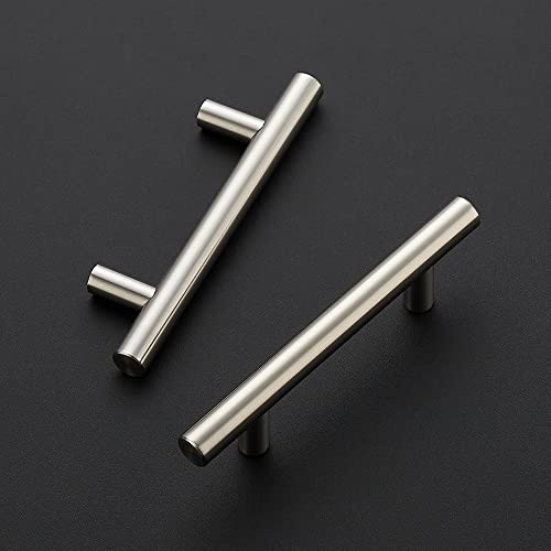 Ravinte Brushed Nickel Cabinet Handles 5 Inch Length, 3 Inch Center Hole, Pack of 10