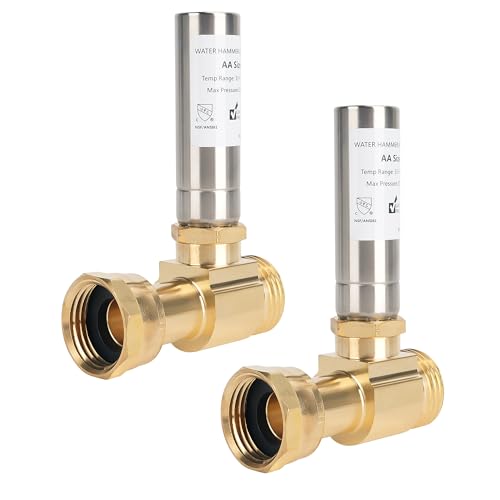 SECKWHALE 2-Pack Stainless Steel Water Hammer Arrestor 3/4" Swivel FHT x MHT Straight