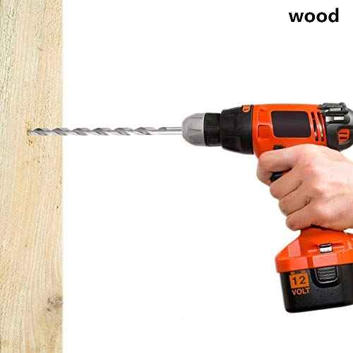 5Pcs 150mm Extra Long Drill Bit High Speed Steel Straight Shank Tool Sets 2-5 mm for Wood Plastic and Aluminum