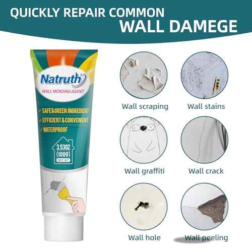 NATRUTH Wall Mending Agent, Drywall Repair Kit, Filler for Walls,Wall Repair Paste with Scraper, Effectively Repair Wall Filler, Cracks, Hole Fill, Quick and Easy Solution (100, Grams)