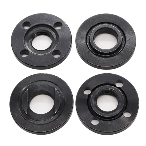 4PCS (2 Sets) 5/8-11 Grinder Nuts Grinder Flange Replacement Parts Compatible with Milwaukee Makita Dewalt Metabo Grinder Parts