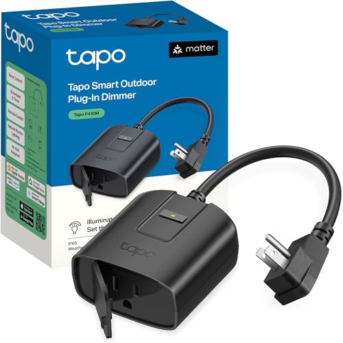 Tapo Outdoor Smart Dimmer Plug for Lights - 1-Socket, Matter, P430M
