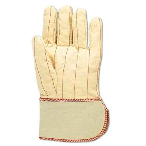 MAGID 794JSC MultiMaster Cotton/Poly Double Palm Canvas Glove with 2-1/2" Safety Cuff, Work, Men Jumbo, White (12 Pairs)
