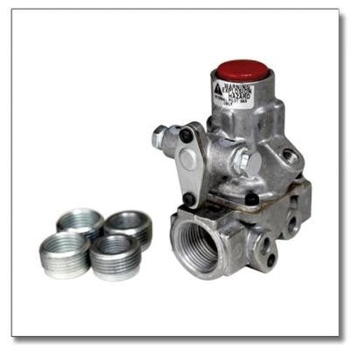 BASO H15DA-3C Series H15 Automatic Shutoff Internal Pilot Gas Valve, Natural Gas/Liquid Propane, Standard Power Unit, 3/4" x 3/4" Npt, 3.93" Height, 2.25" Width, 3.17" Length