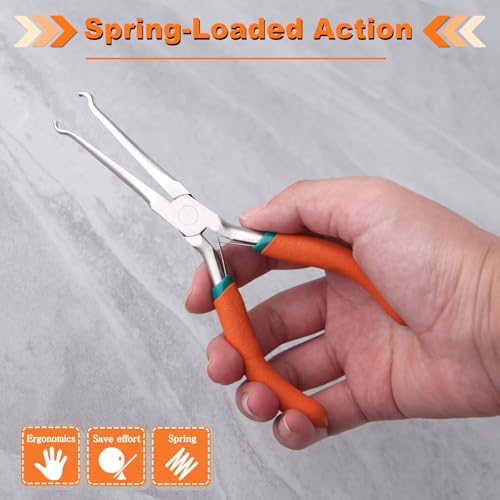 SPEEDWOX 5.5 Inch Hose Grip Pliers - Ring Nose Pliers, Spark Plug Removal, Cable Clamp Tool