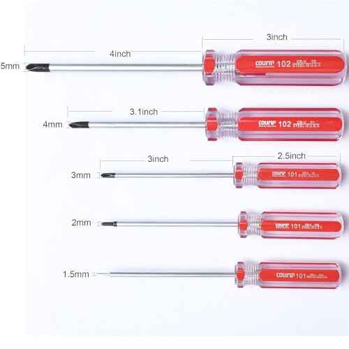 5 Piece Y Tip Screwdriver Set, Magnetic Tri Point Tip Screwdriver Bits Y000(1.5mm) Y00(2.0mm) Y0(3.0mm) Y1(4.0mm) Y2(5.0mm) Y Screwdriver Repair Tool