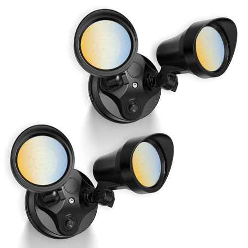 ALUSSO¢ç Dusk to Dawn Outdoor Lighting, 25W 2000LM Dusk Till Dawn Outdoor Light, 3000K/4000K/6000K 3CCT IP65 Security Lights ETL Listed Dusk to Dawn Hardwired for House Garage Yard Walkway Black 2 Pack