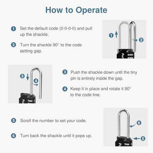 Puroma 2 Pack 2.6 Inch Long Shackle Combination Lock 4 Digit Outdoor Waterproof Padlock for Hasp Locker Lock, Sports Locker, Fence, Gate, Toolbox, Case, Hasp Storage, Cabinets (Black)