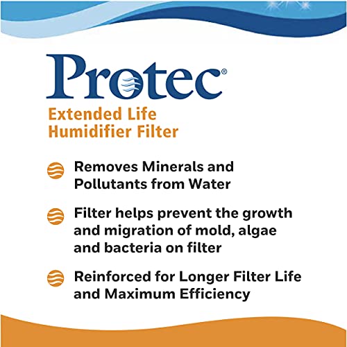 Protec 3 Count Extended Life Humidifier Replacement Filter for Vicks Cool Mist (3 Pack)