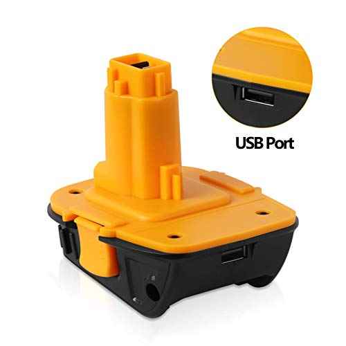 DSANKE DCA1820 Battery Adapter for Dewalt 20V to 18V Adapter, Convert 20V Battery DCB200 DCB201 DCB609 for Dewalt 18V Battery DC9096 DC9098 DW9096 DW9099 with USB Port