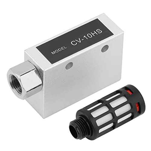 Vacuum Generator CV-10HS Pneumatic Air Exhaust Valve with Vacuum Ejector, Compressed Pneumatic Air Exhaust Vacuum Generator