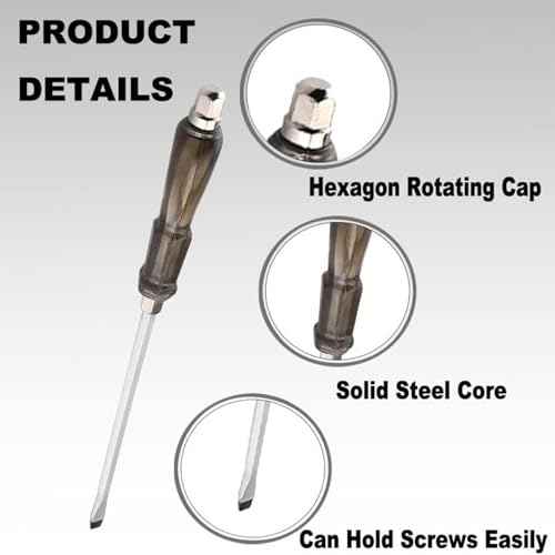 Utoolmart Slotted Impact Screwdriver 10 Inch Keystone Demolition Driver Magnetic 1Pcs
