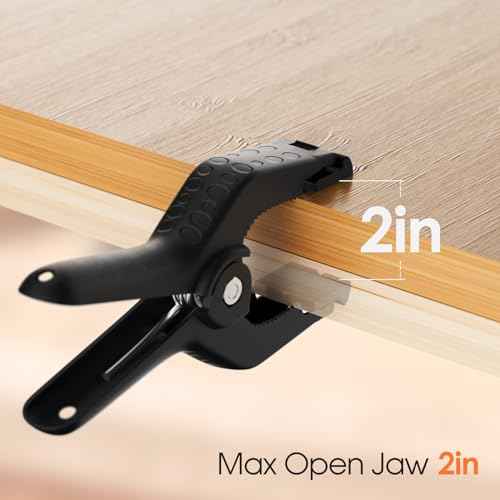 Backdrop Clamps Clips - 4.5in - Large Spring Clamps for Backdrop Stand, 8 Pack Heavy Duty Plastic Muslin Photo Clamp for Photography Photobooth, Balloon Arch, Woodworking