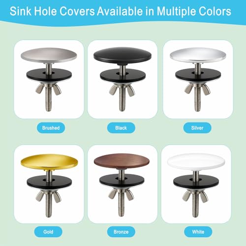 Brushed Nickel Kitchen Sink Hole Cover Brass Faucet Hole Plug for Sink Sprayer