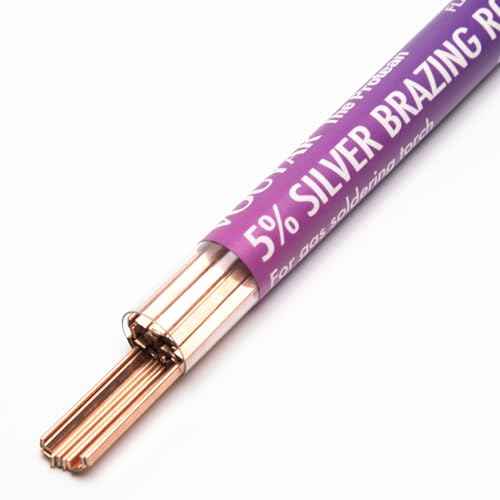 40 Sticks Brazing Rods Bcup-3 5% Silver Solder Phos Copper Brazing Alloys Flat Welding Rods Industry 0.050" x 1/8" x 10" for Air Conditioning Refrigerator Cold Storage HVAC Units