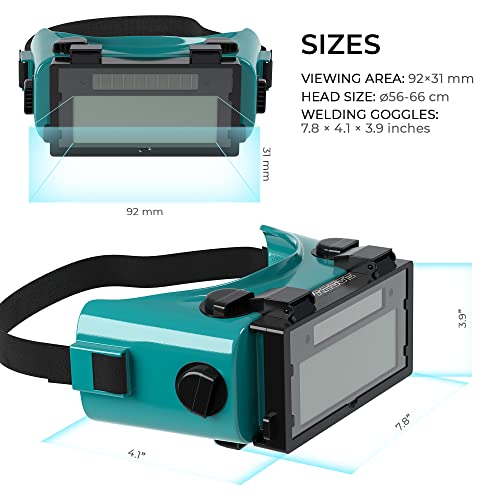 Welding Goggles Glasses Auto Darkening Solar Welders Helmet Eyes Gas Torch Cutting Flip Up Lens Eye Protection
