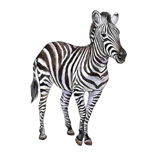 27"H Zebra Wall Decals - Peel & Stick, Large Zebra Wall Stickers, Decor for Nursery, Bedroom, Living Room, Bathroom