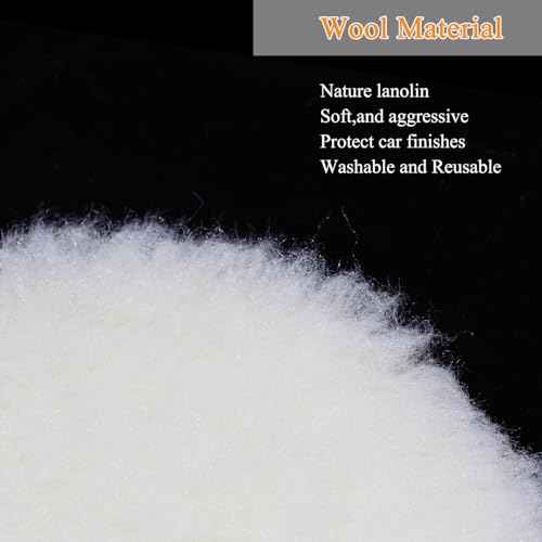 Car Foam Polishing Buffing Kit, Polishing Buffing Pads, Wool Pads, Polishing & Buffing Wheels, for Headlights & Body Foam Wax & Buffer Kits (6)