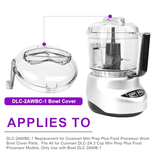 Cuisinart DLC-2A Mini Prep Plus Work Bowl Cover - Replacement ABS Lid