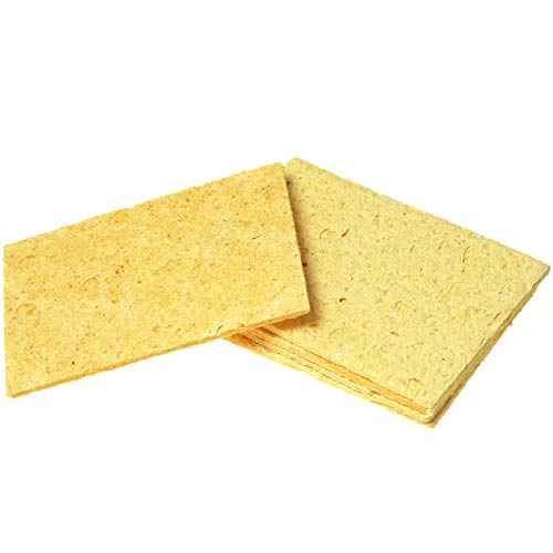 MEETOOT 6pcs Soldering Iron Cleaning Sponge 50x35mm Square Sponge High Temperature Sponge Welding Platform Sponge Welding Clean Pads