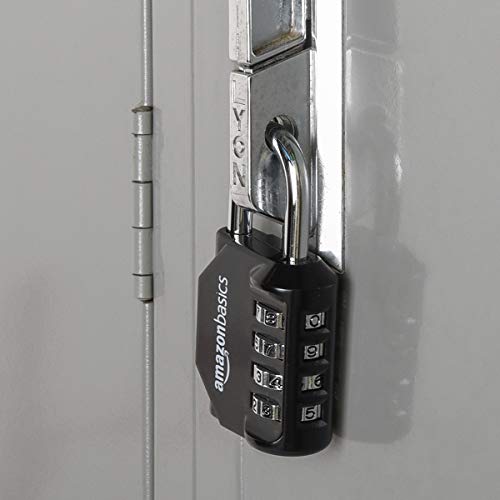 2-Pack Black 4-Digit Combination Padlocks for School Lockers, Toolboxes