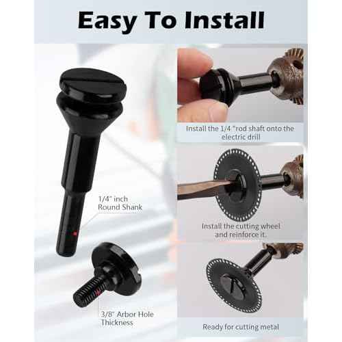 Cut Off Wheel Mounting Mandrel Holder 3/8" & 1/4" Arbor Hole, 4 Pack Cut-Off Wheel for Die Grinder Accessories Drill Bits Tool
