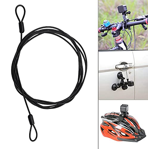 GOMRQING 3.3ft Outdoor Security Cable Lock 2 Pack - Braided Steel Luggage & Bike Lock