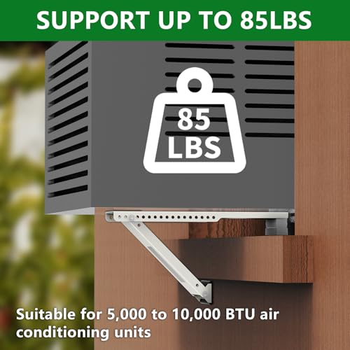 Fioracl Drilling Window Air Conditioner Support Bracket, Up to 85 lbs, Universal AC Unit Support with Bubble Level
