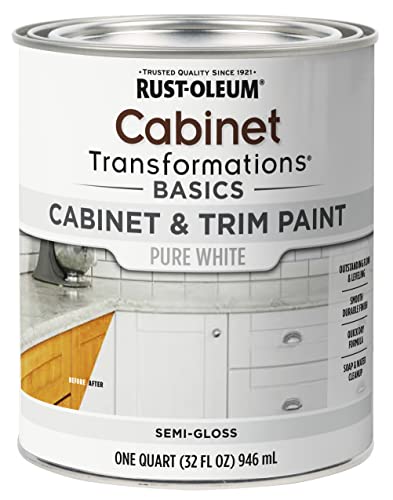 Rust-Oleum Cabinet Transformations & Trim Paint - Pure White, 32 Fl Oz Quart
