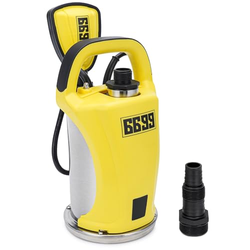 0.5HP Submersible Water Pump 2500GPH Stainless Steel Drain Pump with Adjustable Float Switch