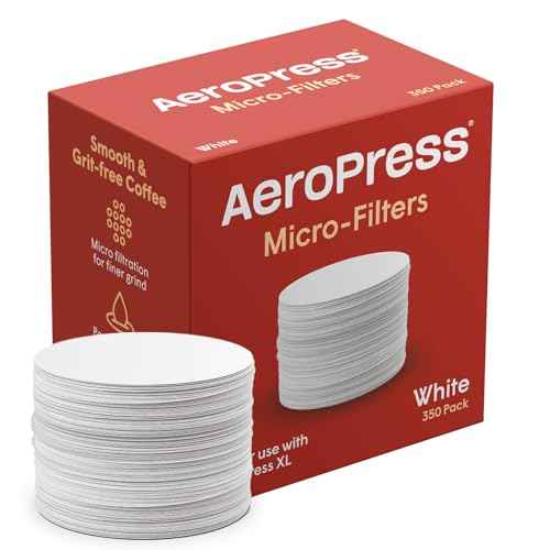 AeroPress Coffee Maker White Paper Micro-Filters, Compostable Coffee Filters Made From White, Chlorine-Free Paper, Fits Standard Size AeroPress Manual Coffee Makers, 350 Count