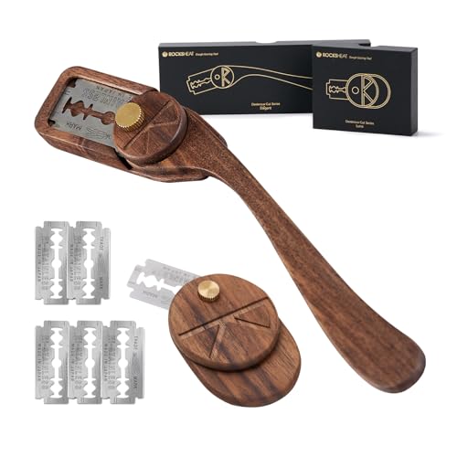 ROCKSHEAT Dexterous-Cut Lame Set with 6.89 and 2.44 in blades, 5 Feather Blades, Blade Cover