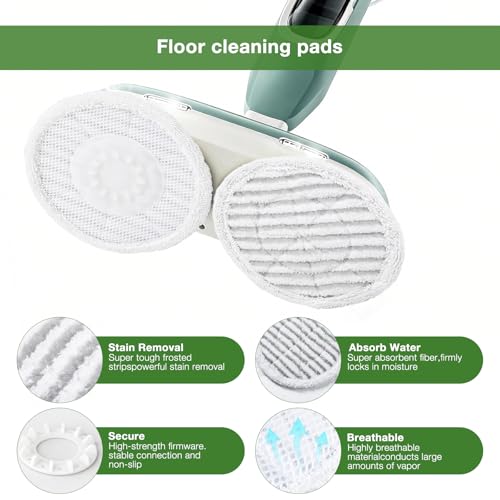 Vickorpen 8 Pack Shark Steam Mop Replacement Pads – Washable Microfiber, Snap-On Fit