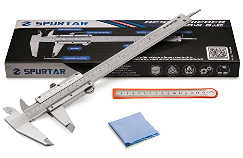 Spurtar 6 Inch/150mm Vernier Caliper Measuring Tool - Non-Digital